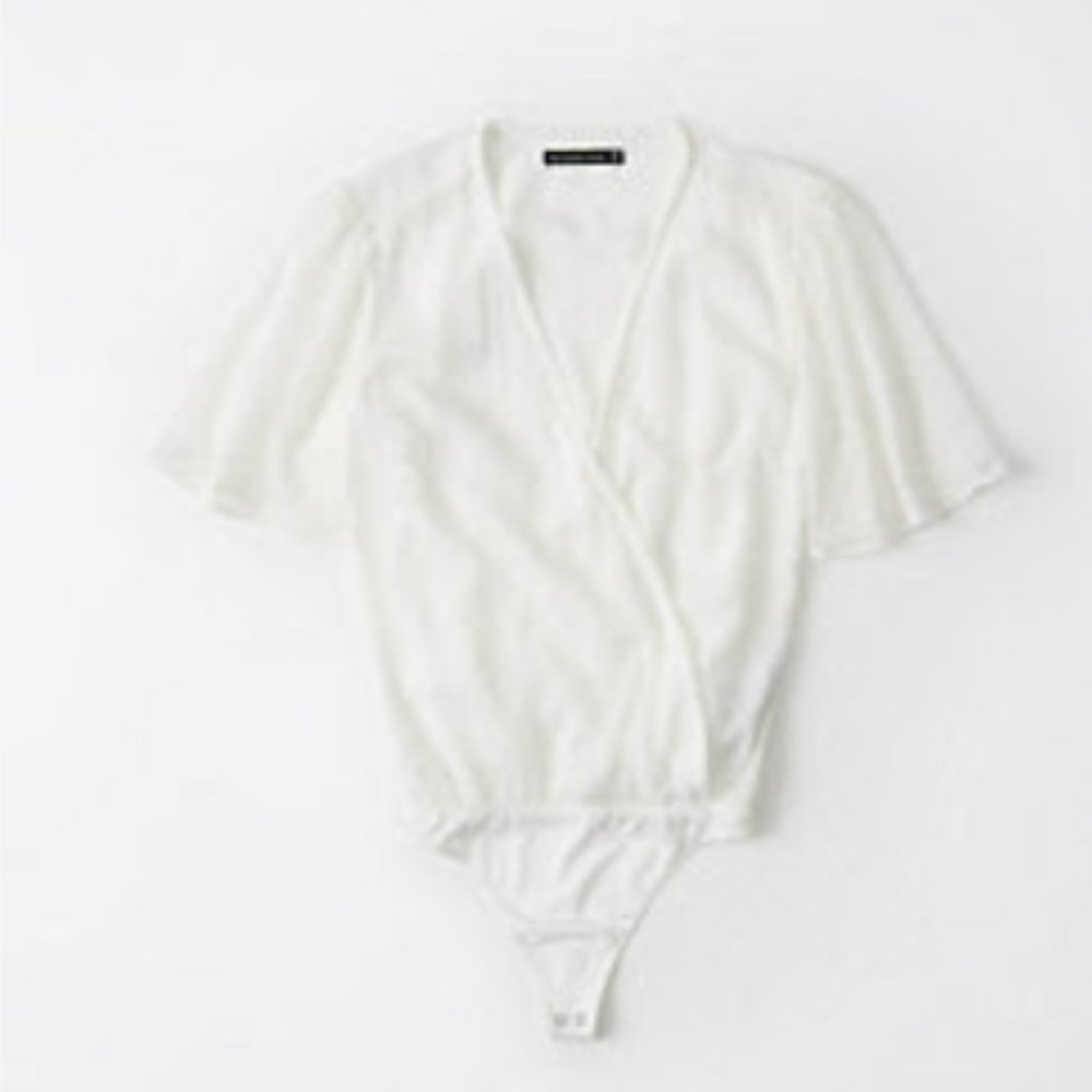 Short-Sleeve Wrap Bodysuit